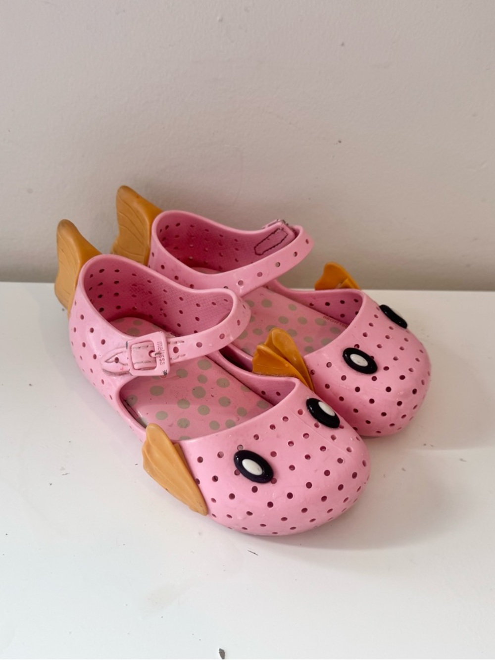 Mini Melissa Sz 8 Toddler Girls Furadinha + Fabula fish jelly Mary Janes Pink